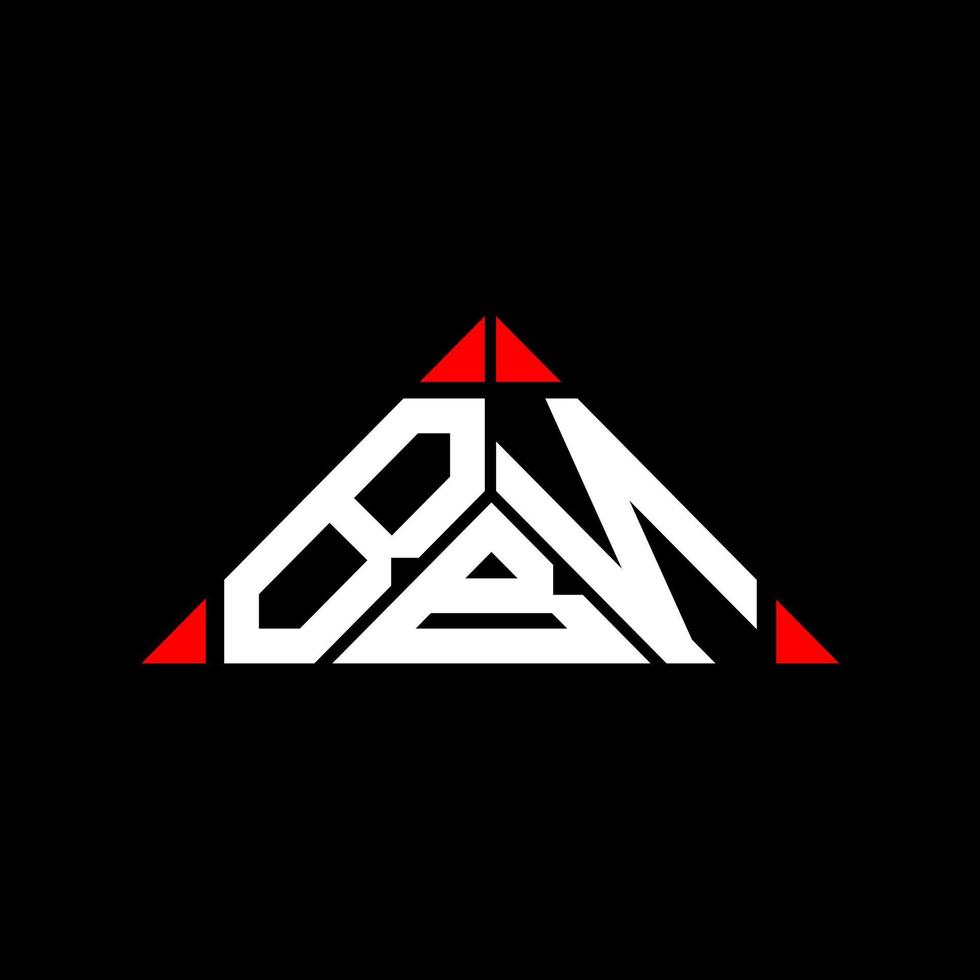 création de logo de lettre bbn avec graphique vectoriel, logo bbn simple et moderne en forme de triangle. vecteur