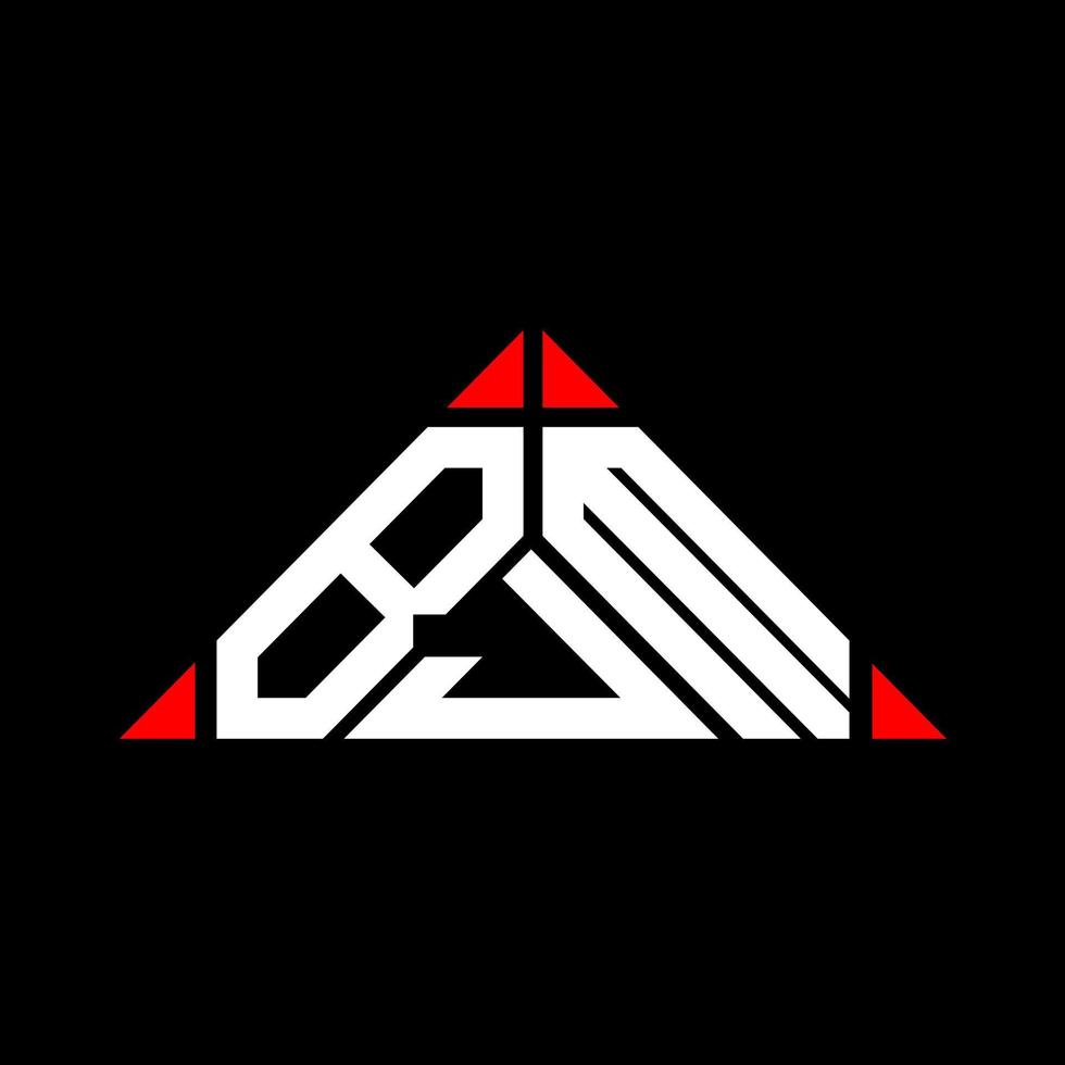 création de logo lettre bjm avec graphique vectoriel, logo bjm simple et moderne en forme de triangle. vecteur