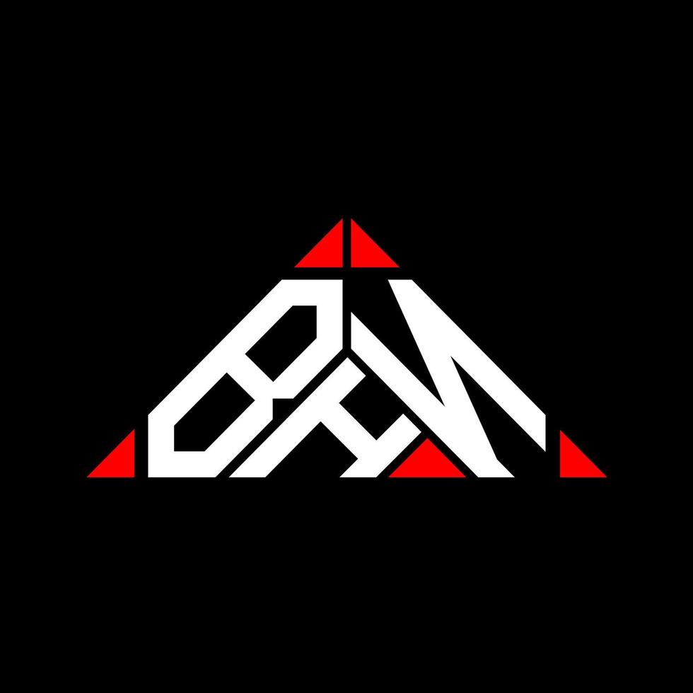 conception créative du logo bhn letter avec graphique vectoriel, logo bhn simple et moderne en forme de triangle. vecteur