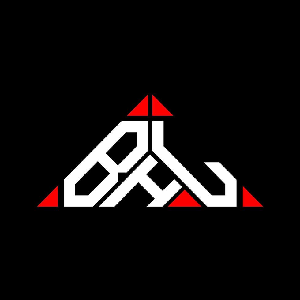création de logo de lettre bhl avec graphique vectoriel, logo bhl simple et moderne en forme de triangle. vecteur