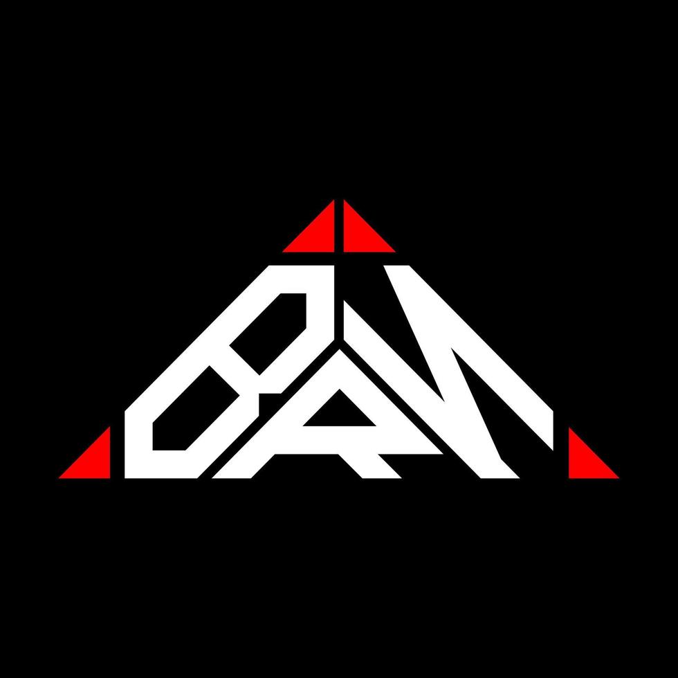 création de logo de lettre brn avec graphique vectoriel, logo brn simple et moderne en forme de triangle. vecteur