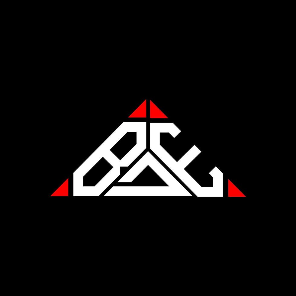création de logo de lettre bde avec graphique vectoriel, logo bde simple et moderne en forme de triangle. vecteur