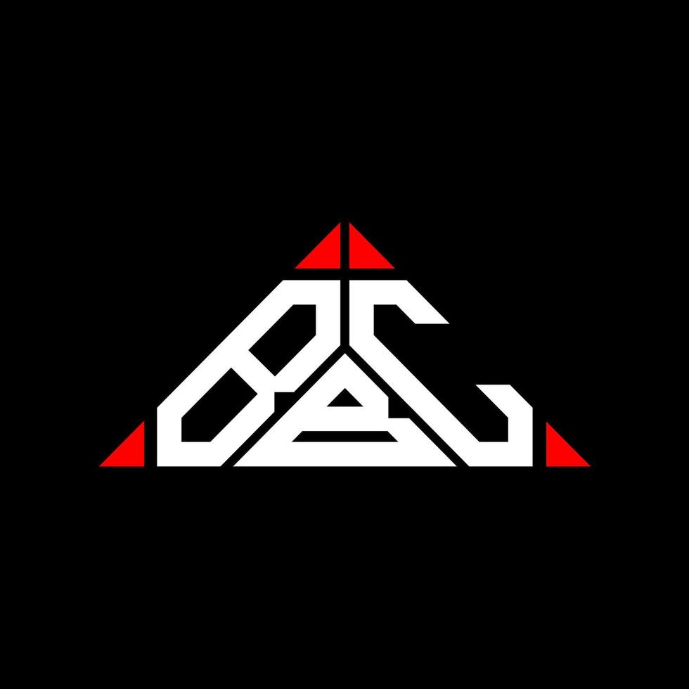 création de logo de lettre bbc avec graphique vectoriel, logo bbc simple et moderne en forme de triangle. vecteur