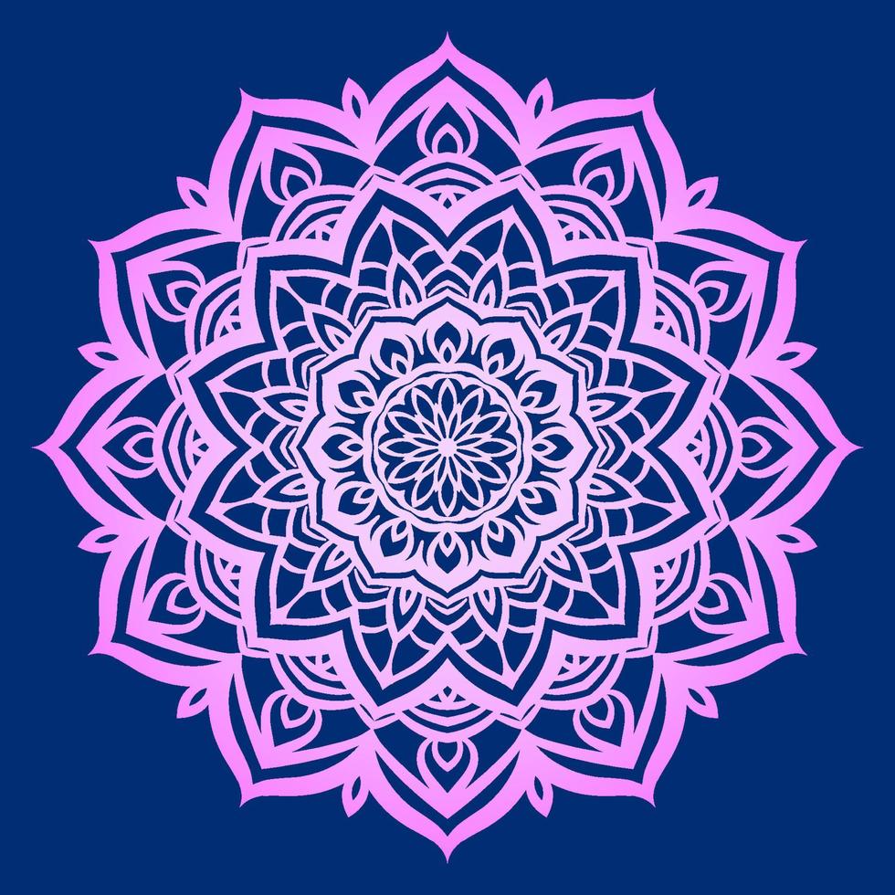 Élément de design vectoriel abstrait mandala lotus pétale