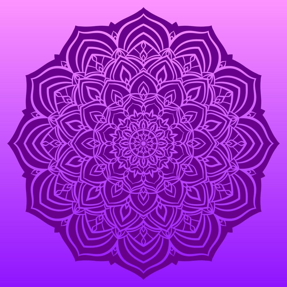 Élément de design vectoriel abstrait mandala lotus pétale