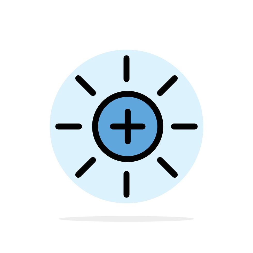 luminosité interface ui utilisateur abstrait cercle fond plat couleur icône vecteur