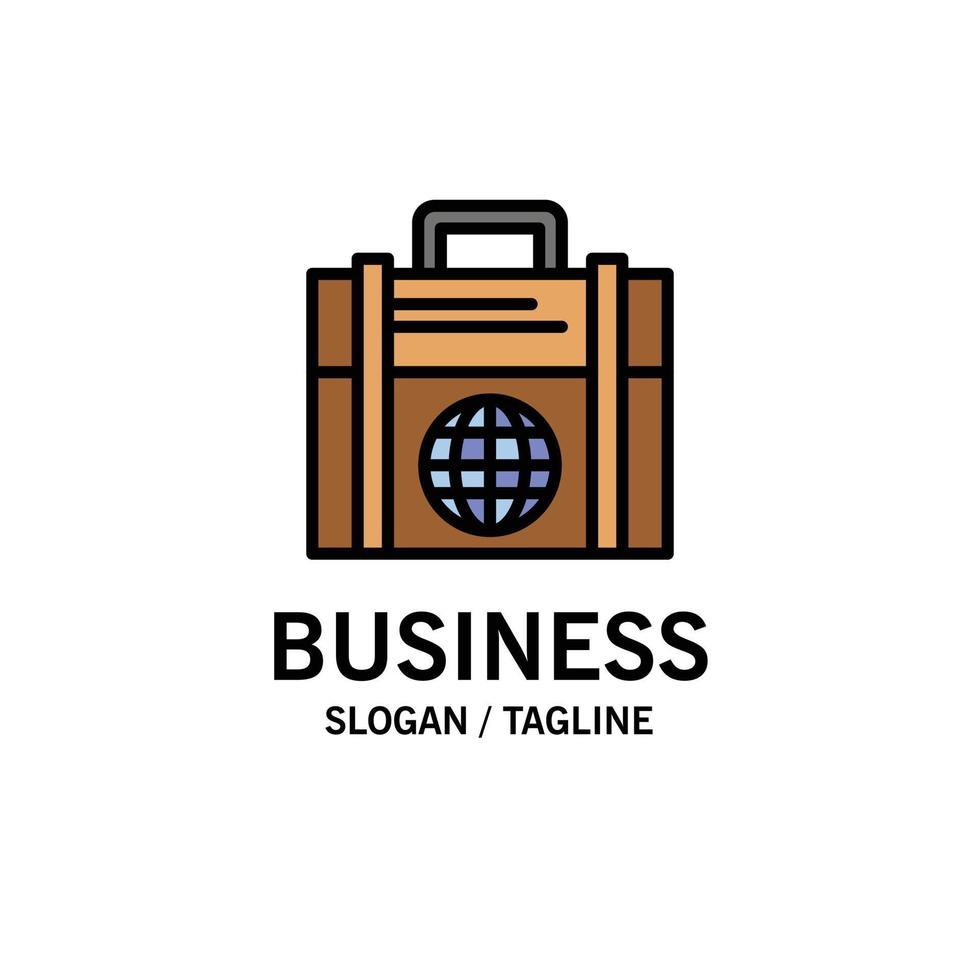modèle de logo d'entreprise globe moderne d'investissement d'entreprise couleur plate vecteur