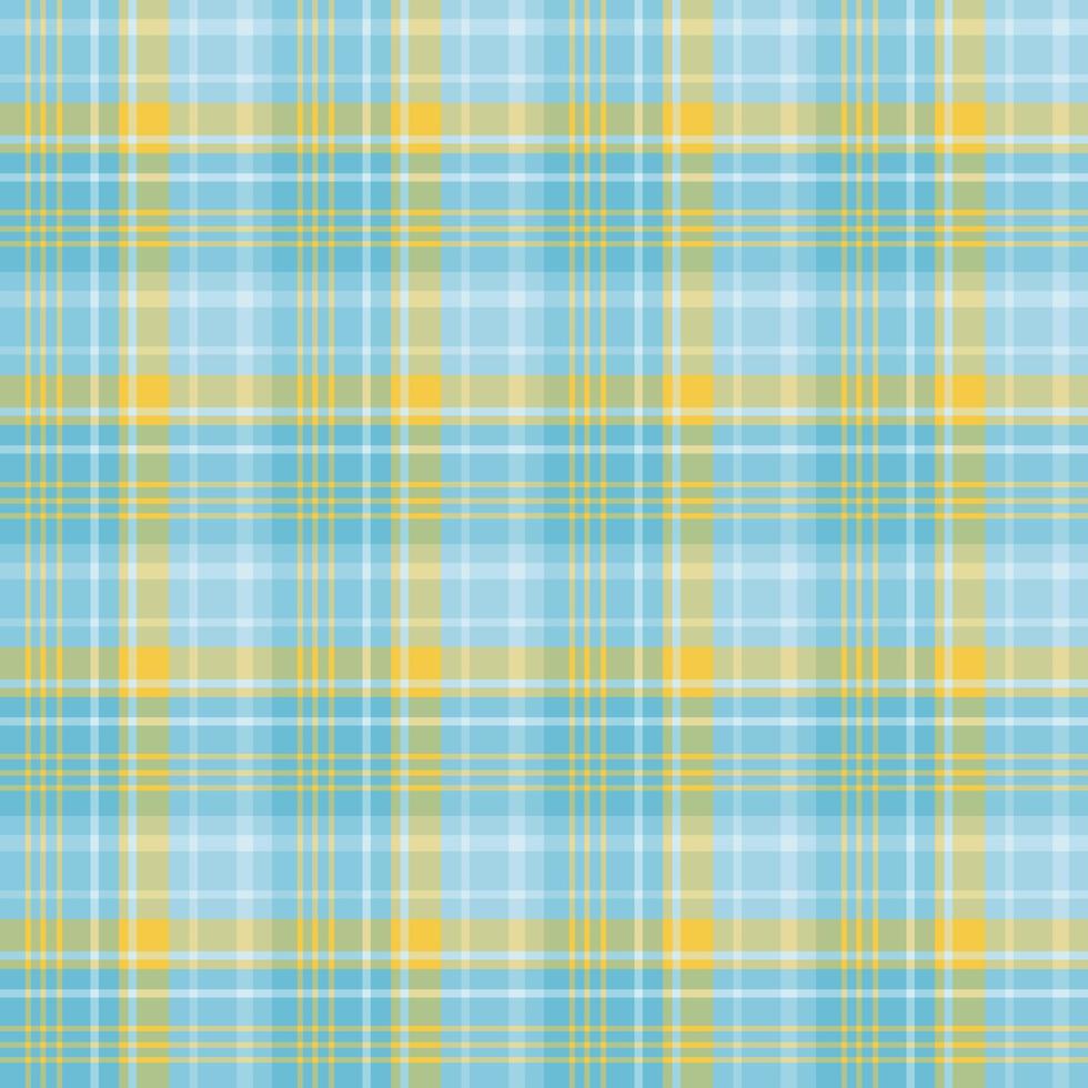 motif sans couture dans les couleurs printanières jaunes et bleues pour le plaid, le tissu, le textile, les vêtements, la nappe et d'autres choses. image vectorielle. vecteur