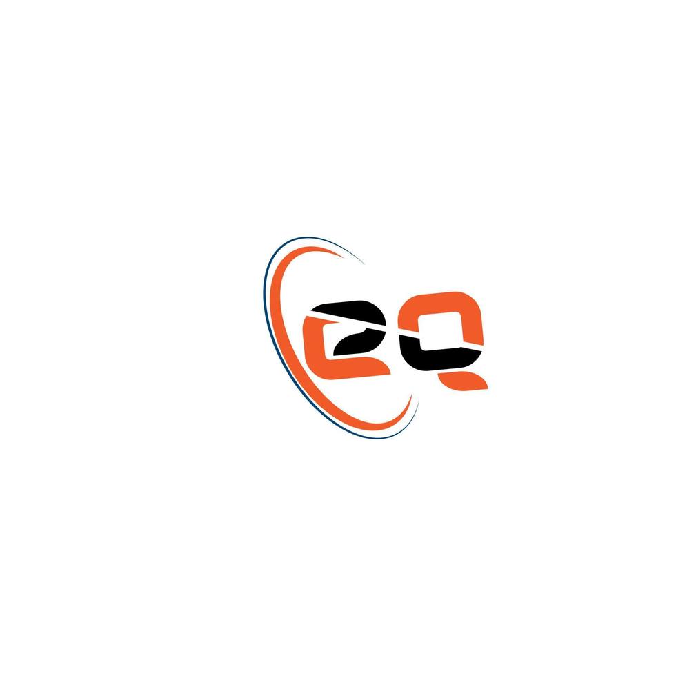 eq simples lettres initiales de style moderne logo vecteur