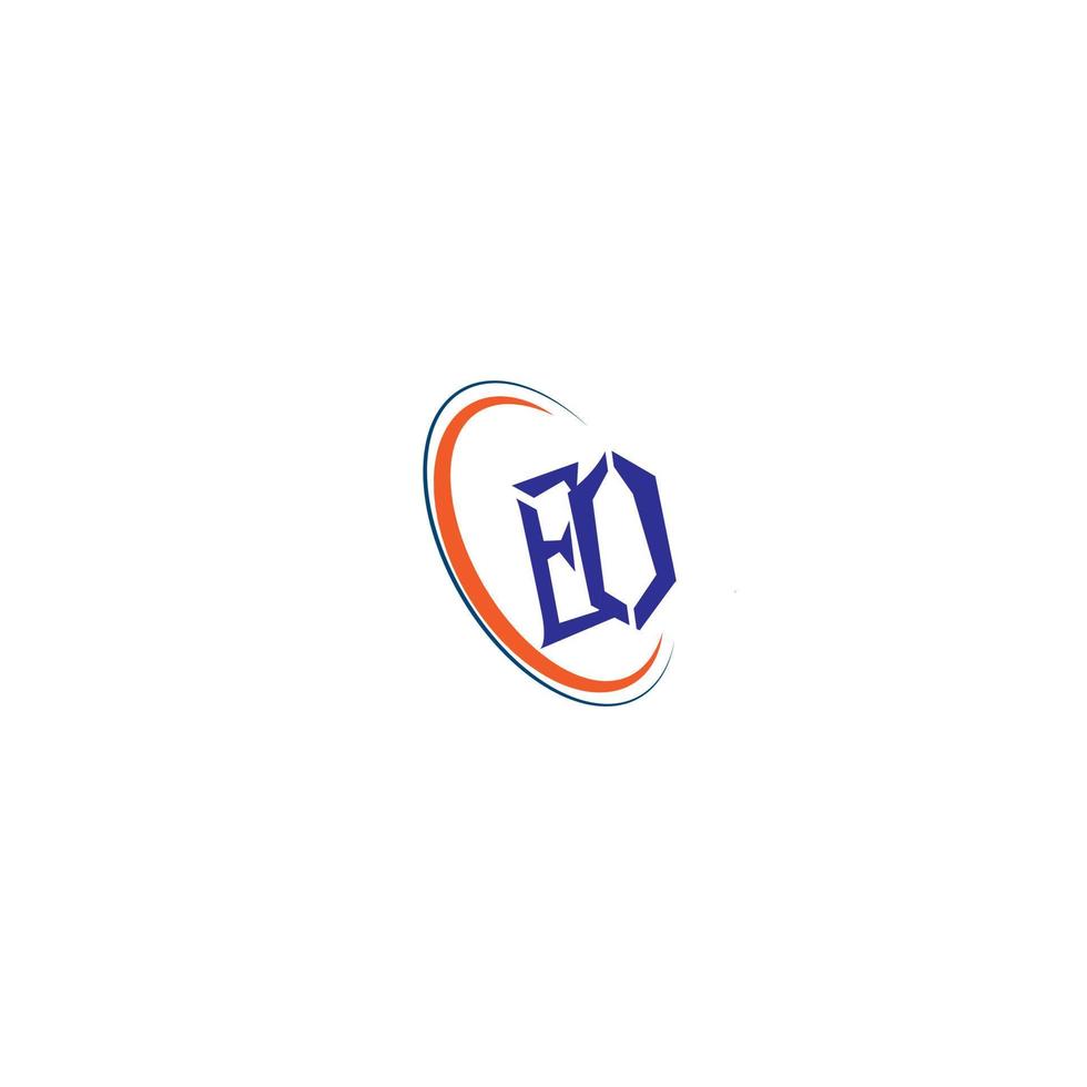 eo simple propre style moderne lettres initiales logo vecteur