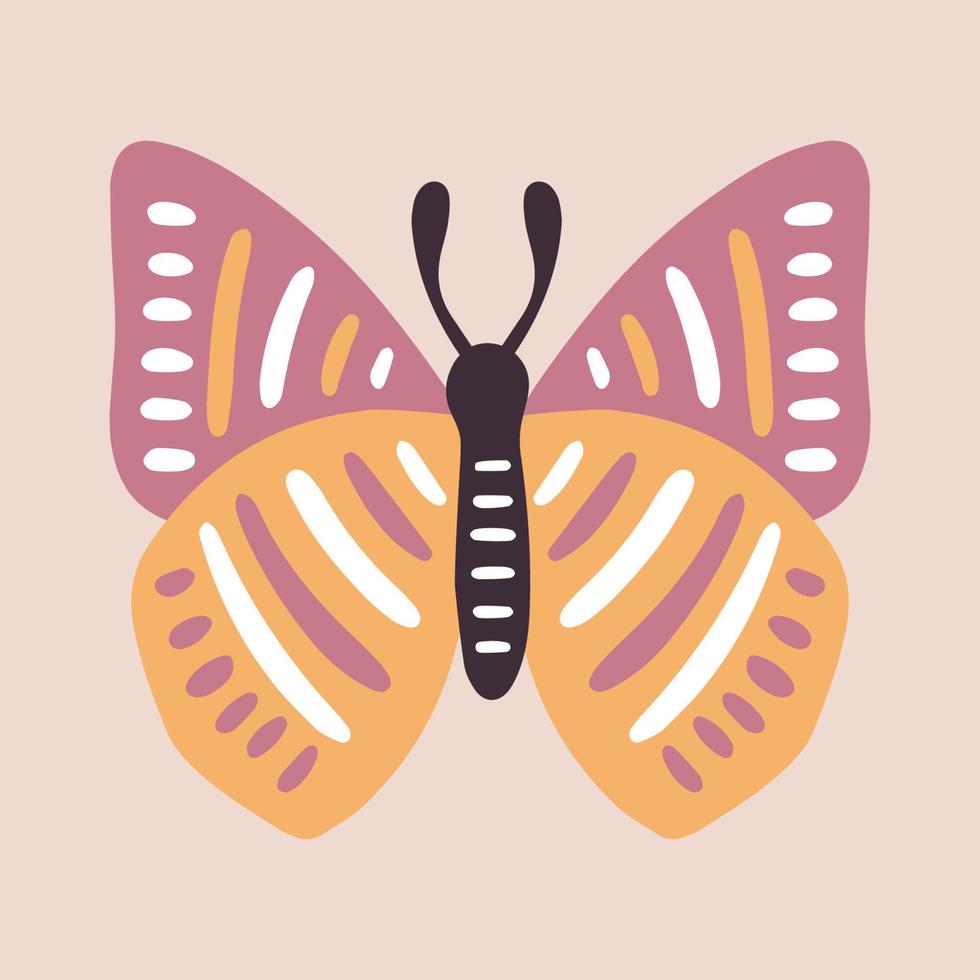 les papillons impriment de belles illustrations uniques vecteur