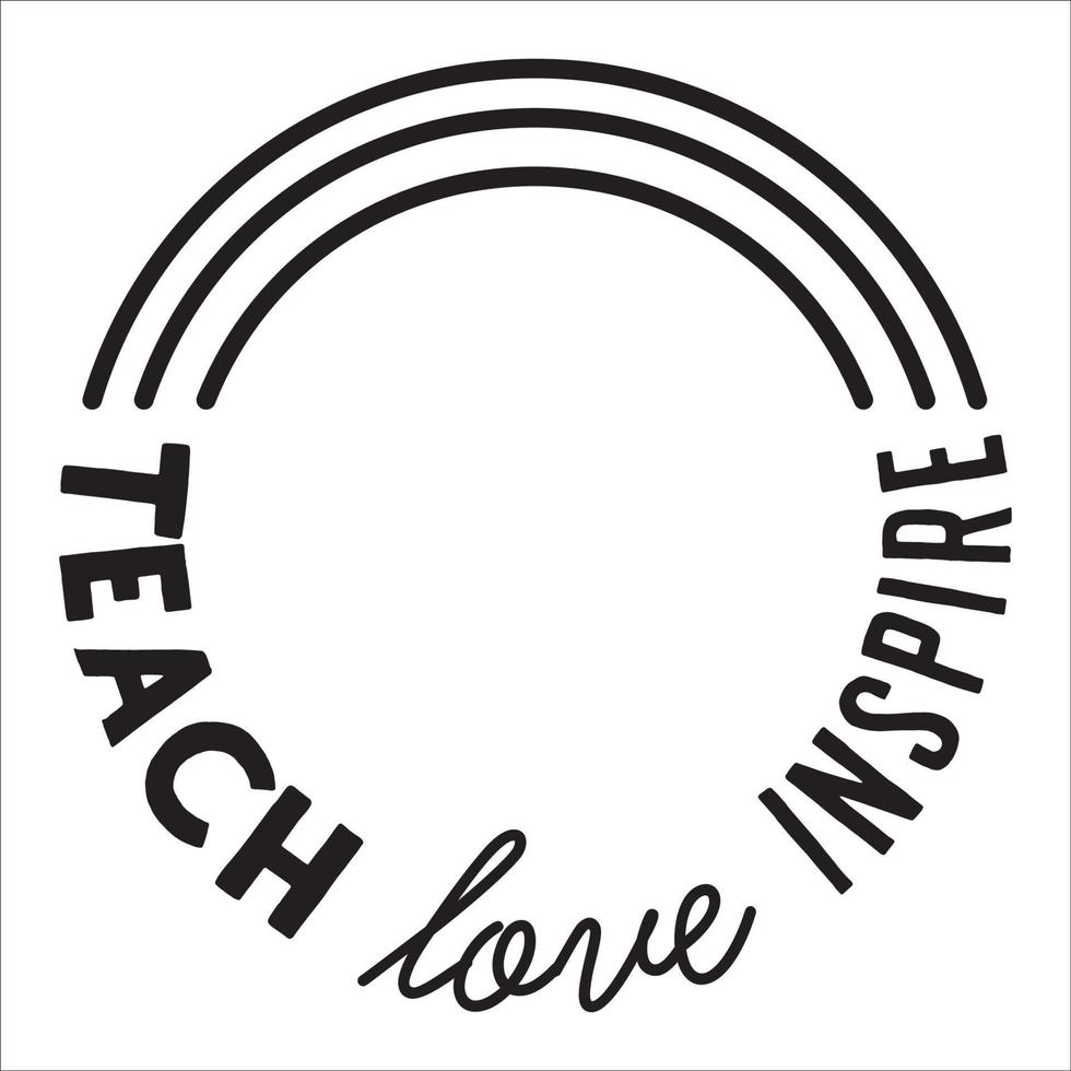 enseigner l'amour inspirer une typographie élégante vecteur