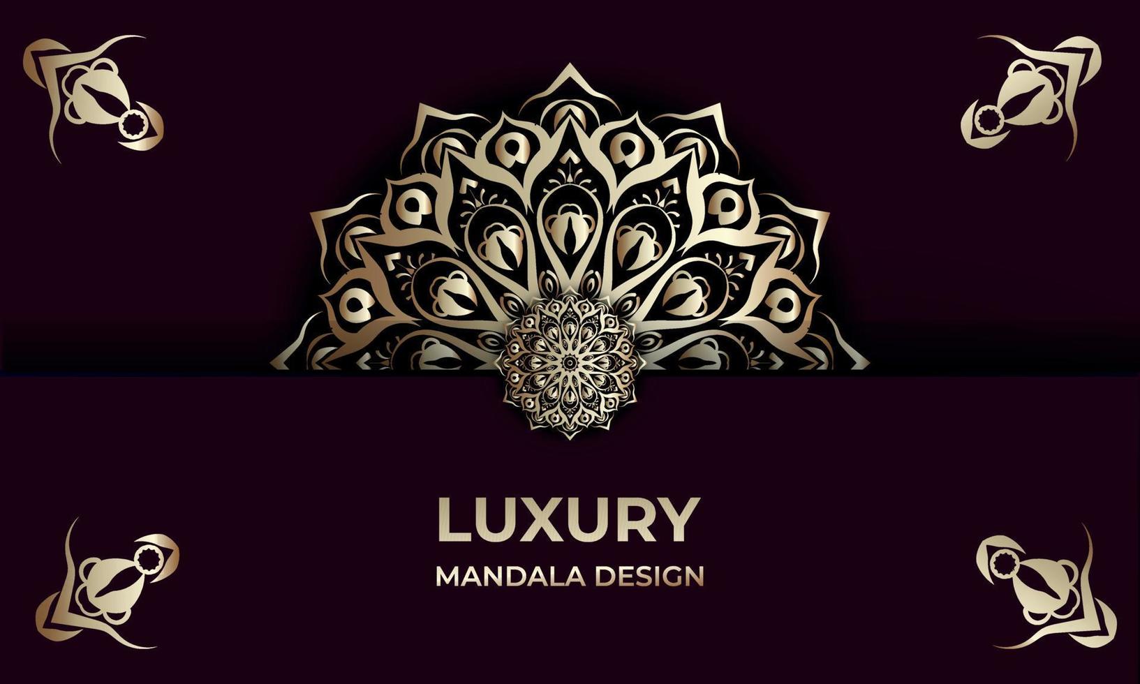 conception de mandala abstrait ornemental de luxe vecteur