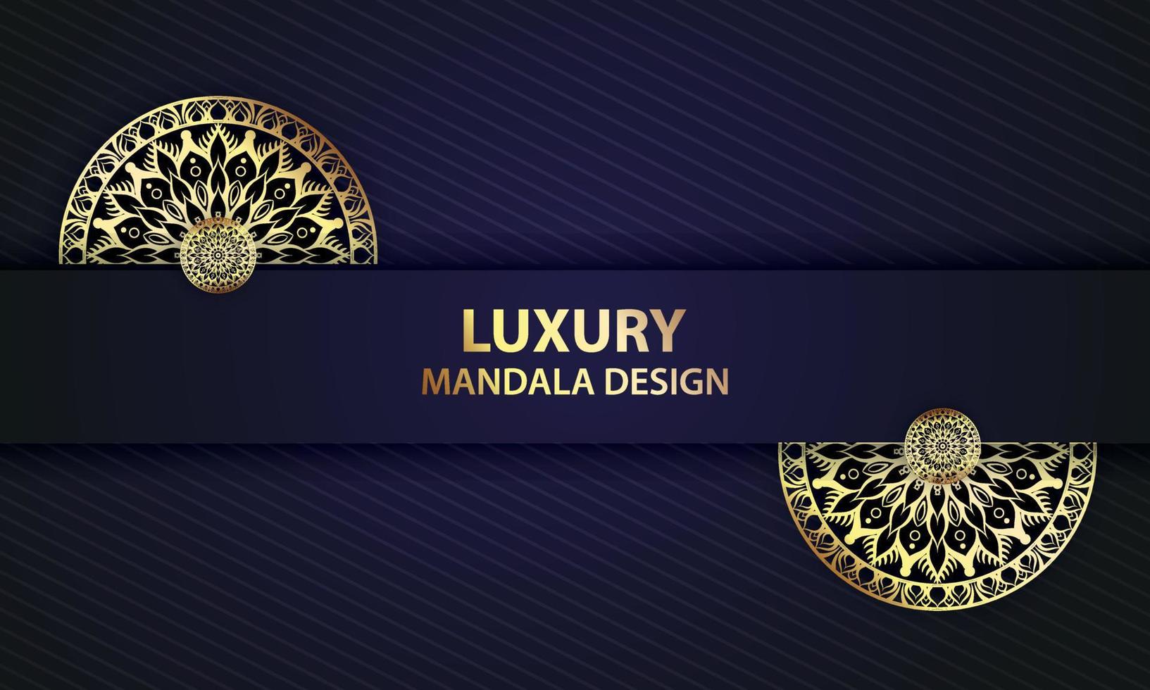 design de fond de luxe mandala doré vecteur
