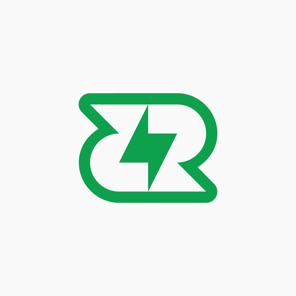 illustrateur vectoriel de modèle de logo électrique z eco