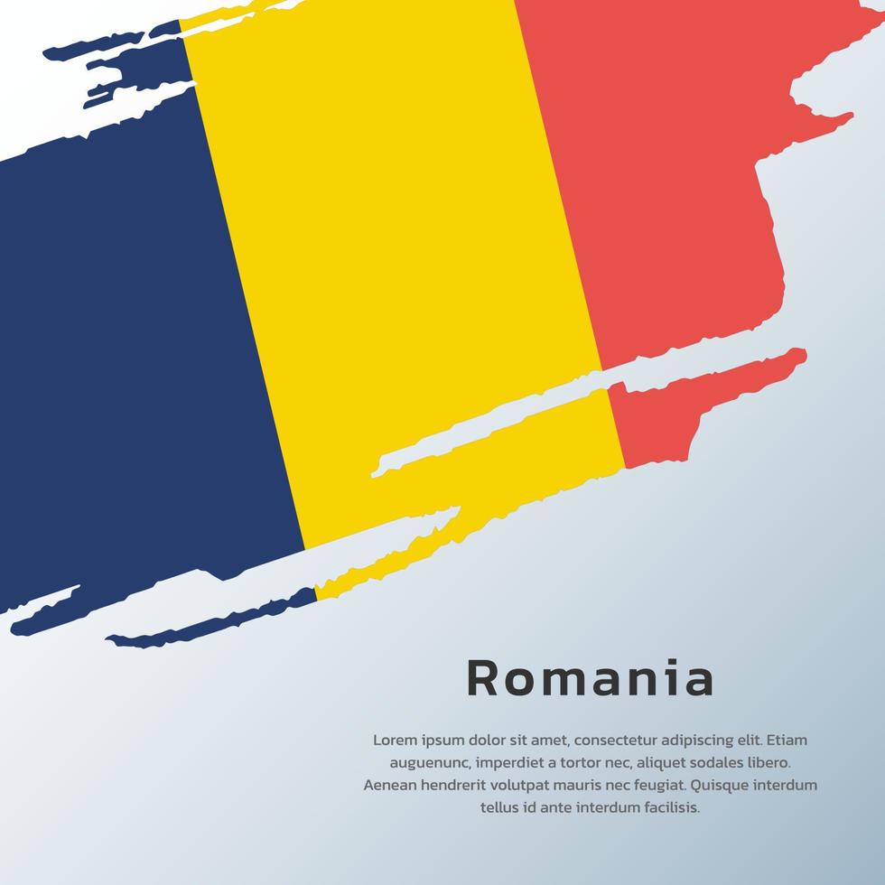 illustration du modèle de drapeau de la roumanie vecteur