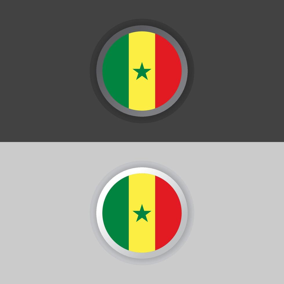 illustration du modèle de drapeau du sénégal vecteur