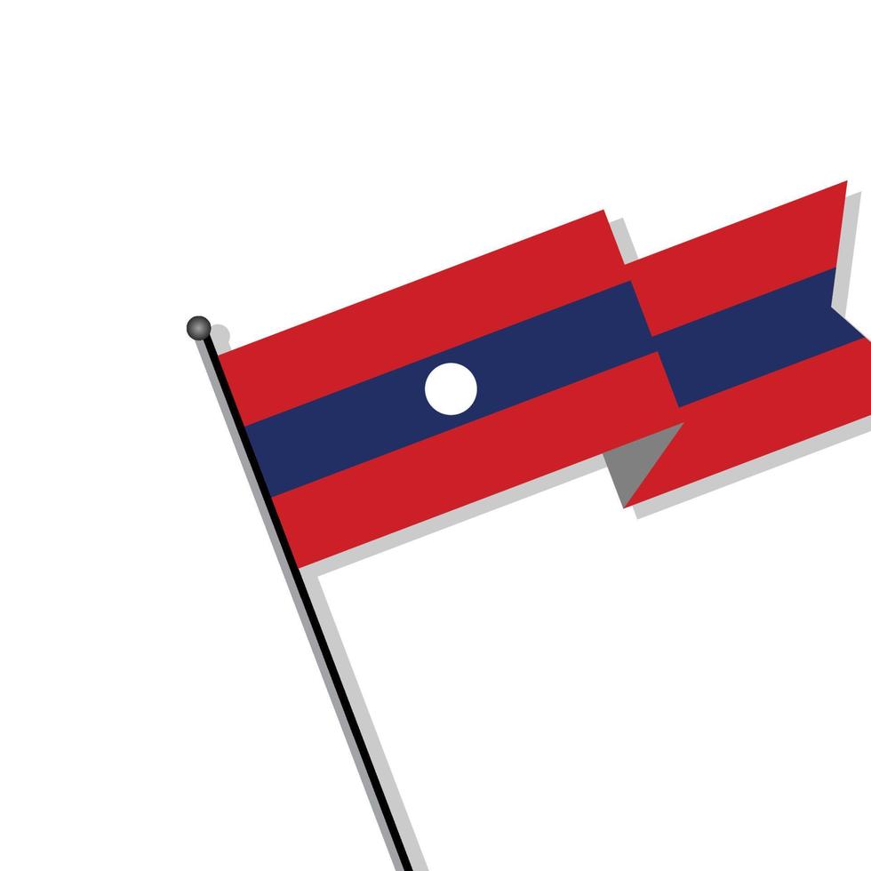 illustration du modèle de drapeau du laos vecteur