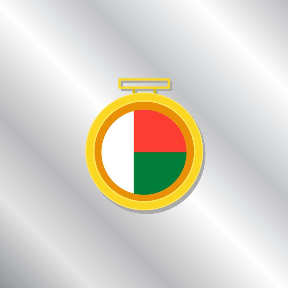 illustration du modèle de drapeau de madagascar vecteur