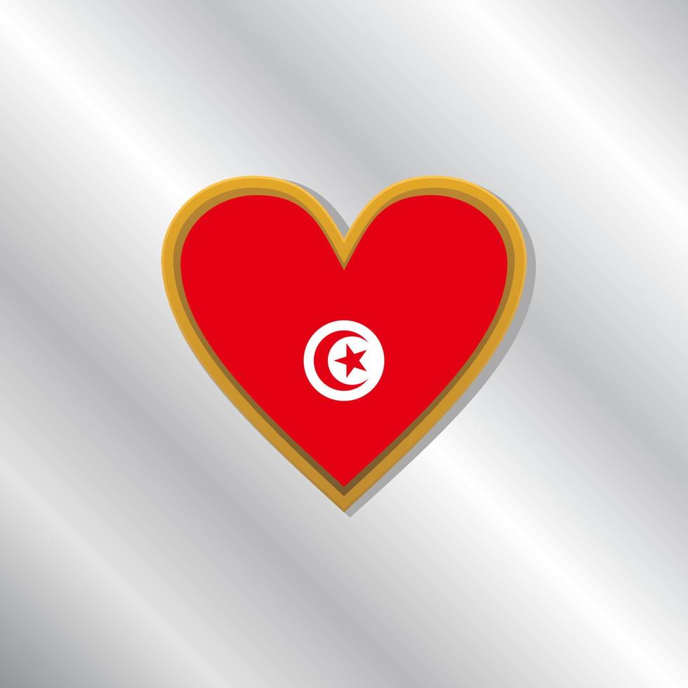 illustration du modèle de drapeau tunisien vecteur