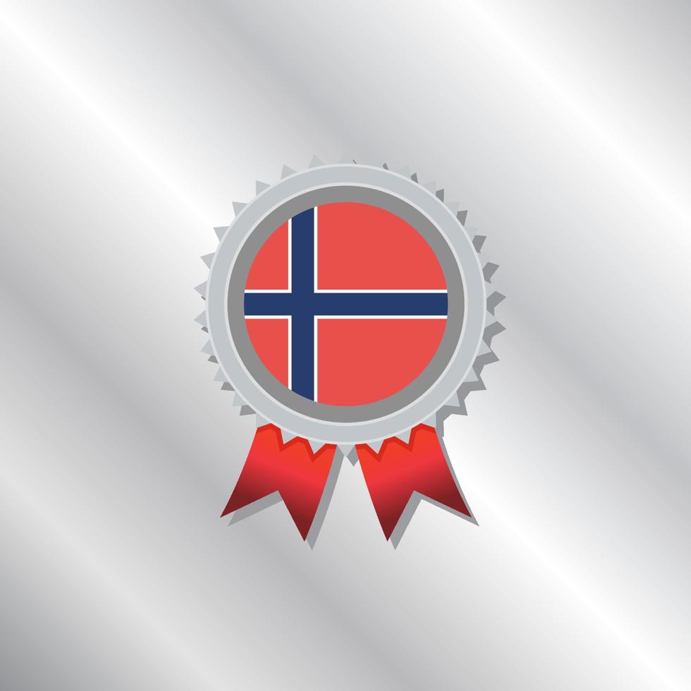 illustration du modèle de drapeau de la norvège vecteur
