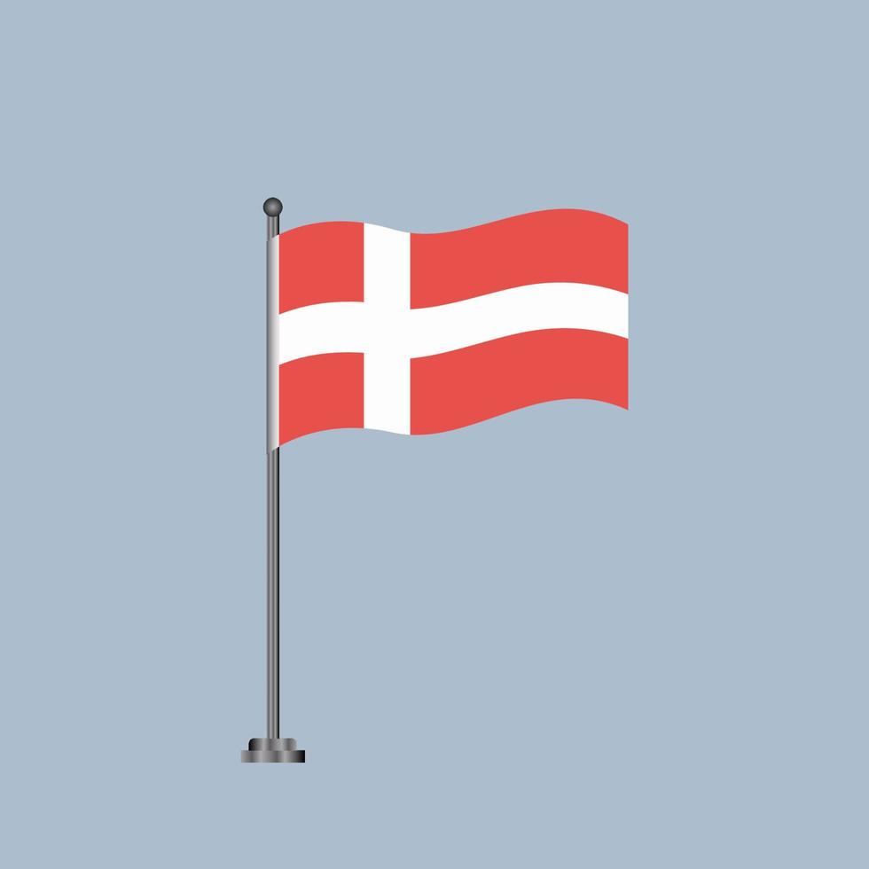 illustration du modèle de drapeau du danemark vecteur