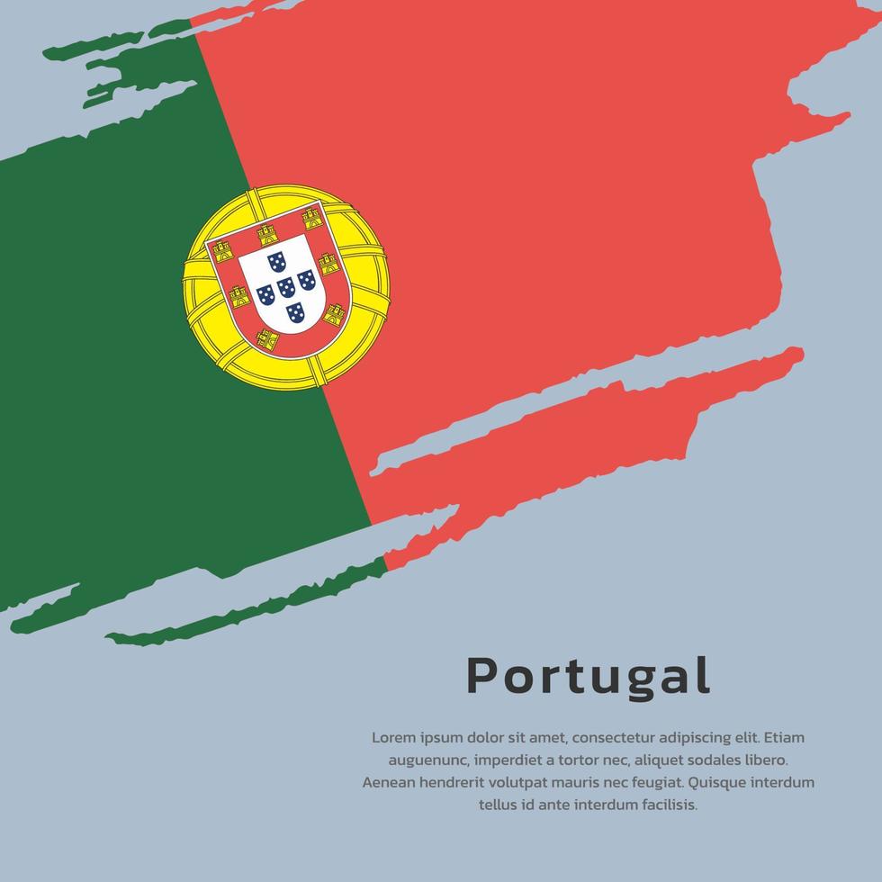 illustration du modèle de drapeau du portugal vecteur