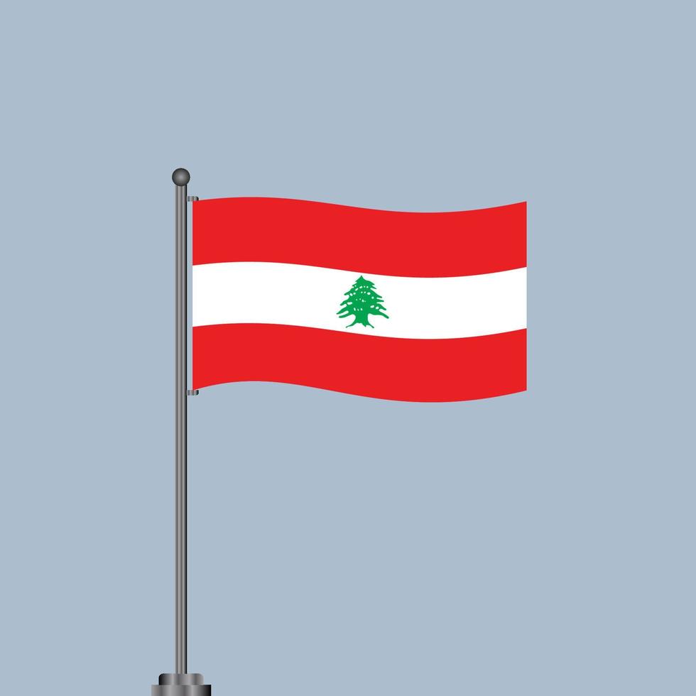 illustration du modèle de drapeau du liban vecteur