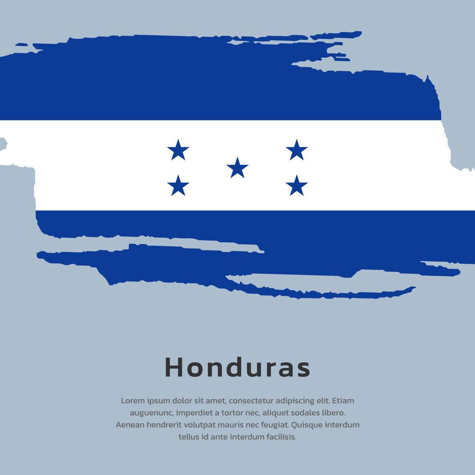 illustration du modèle de drapeau du honduras vecteur