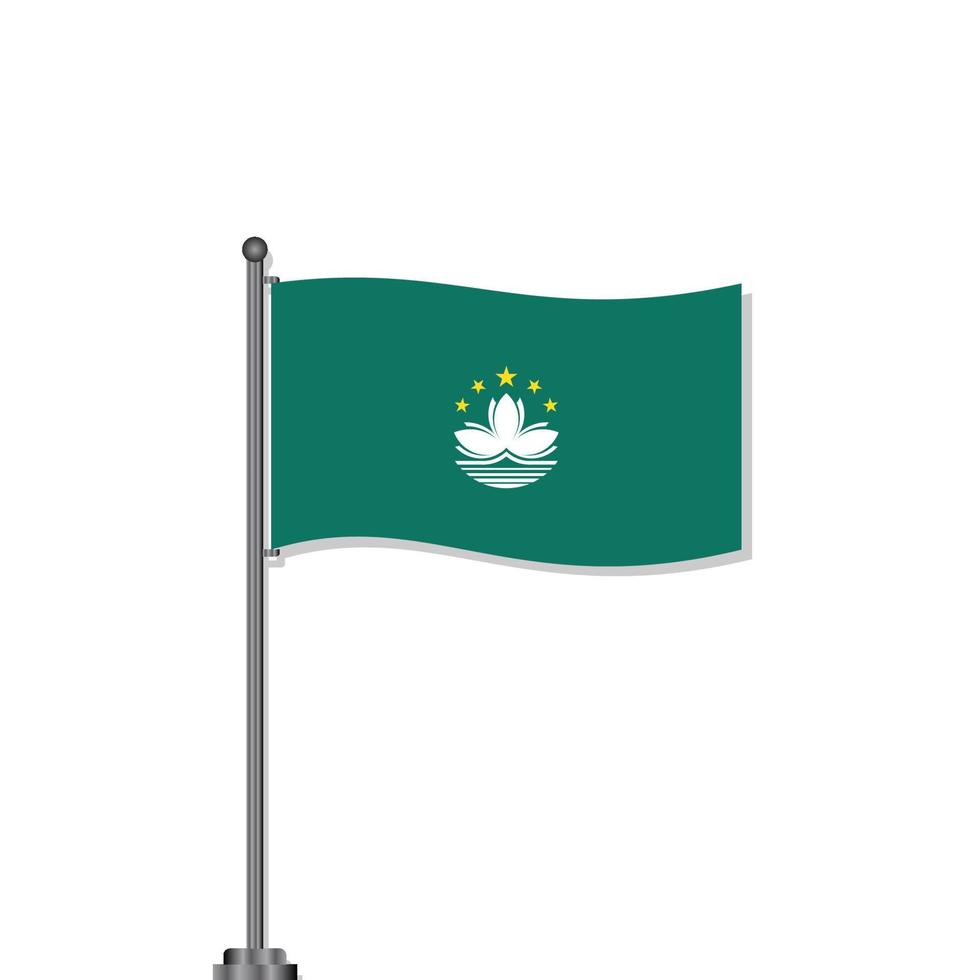 illustration du modèle de drapeau de macao vecteur