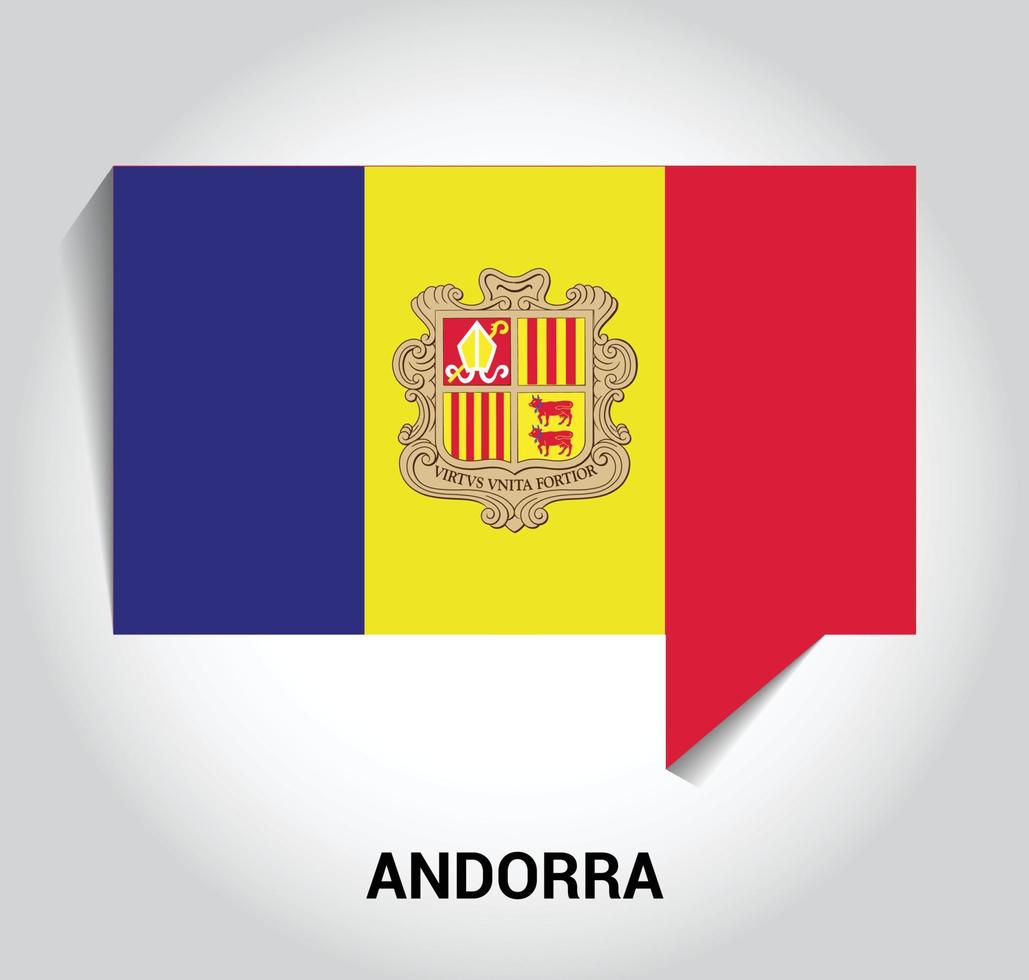 vecteur de conception du drapeau andorre