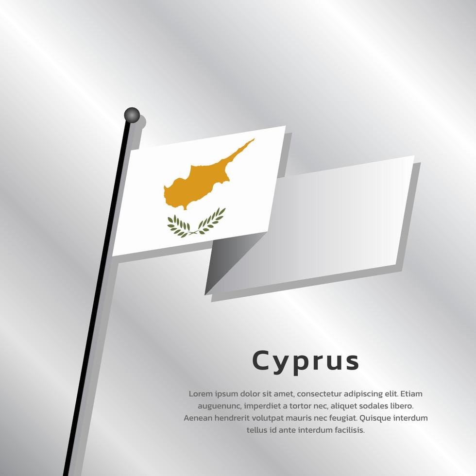 illustration du modèle de drapeau de chypre vecteur