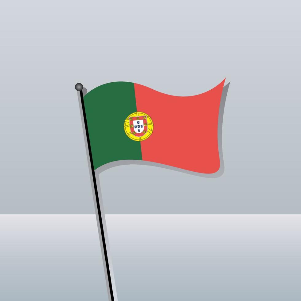 illustration du modèle de drapeau du portugal vecteur