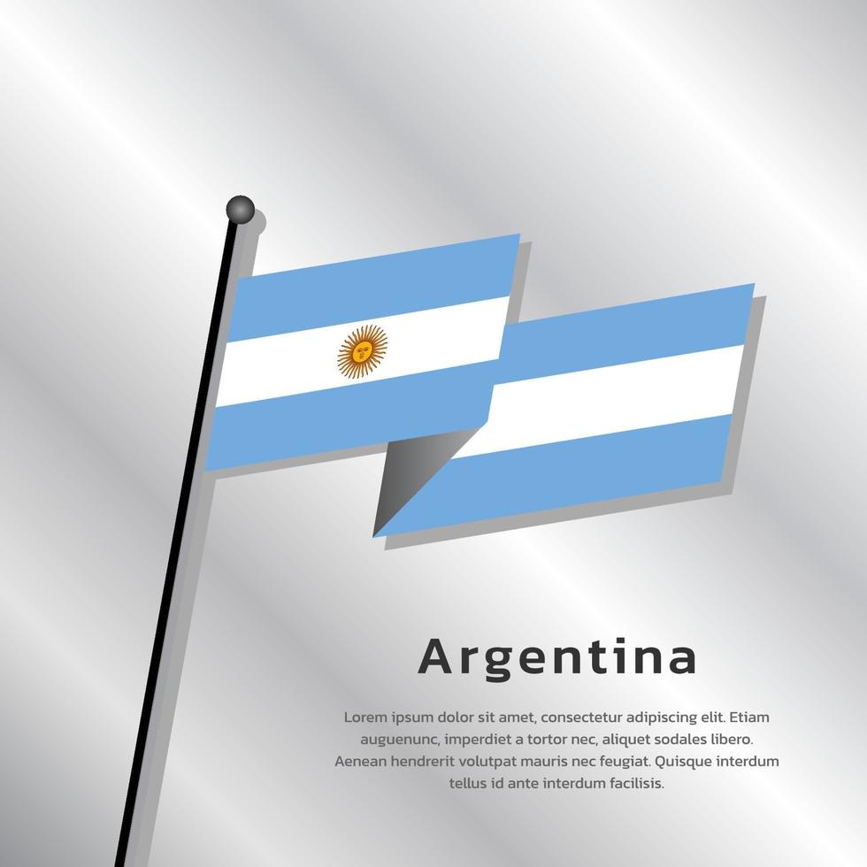 illustration du modèle de drapeau argentin vecteur