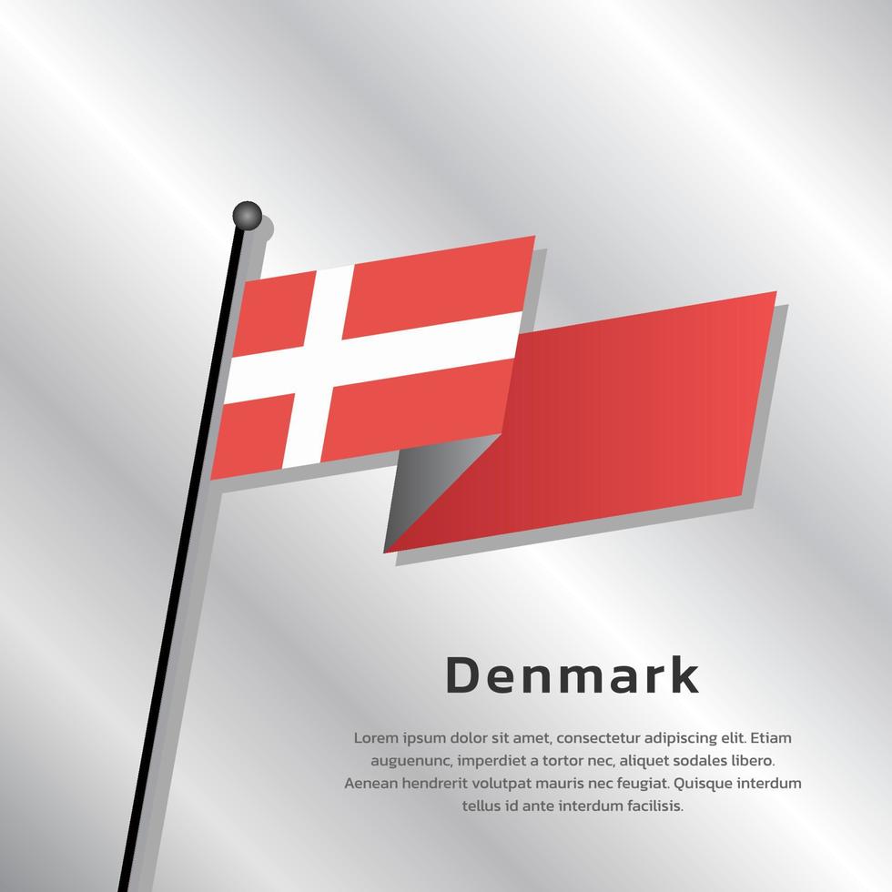 illustration du modèle de drapeau du danemark vecteur