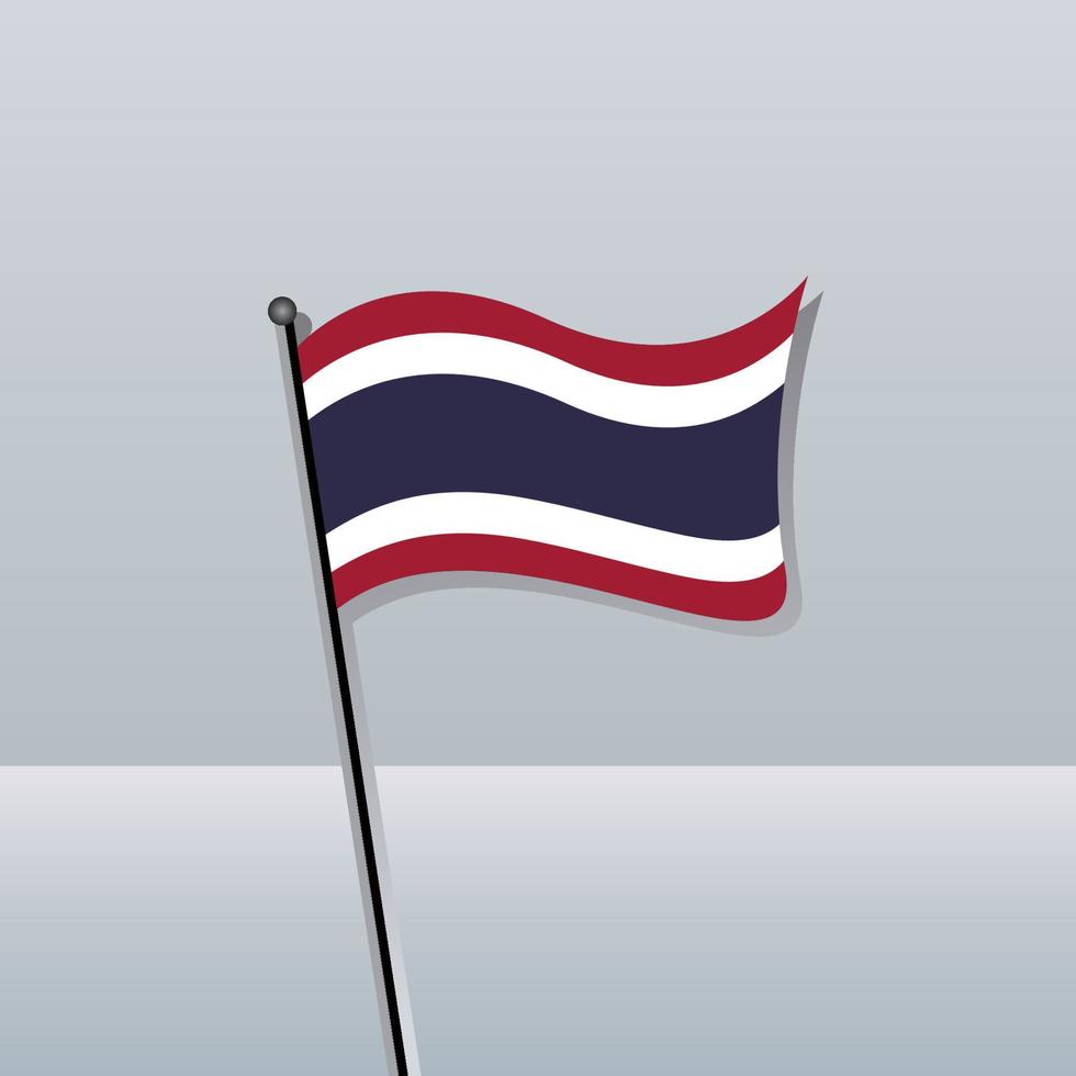 illustration du modèle de drapeau de la thaïlande vecteur