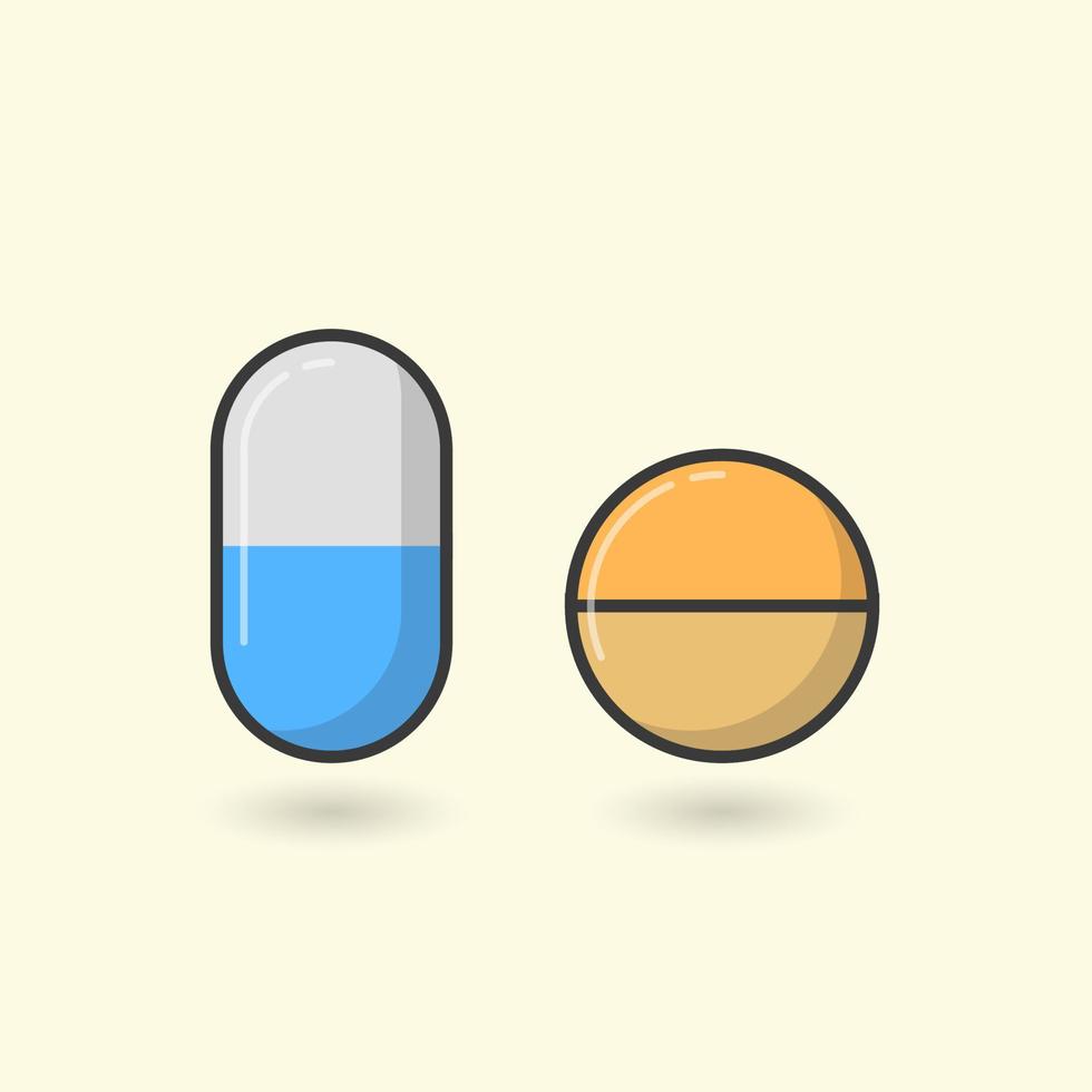 médicaments et pilules vector illustration clip art.