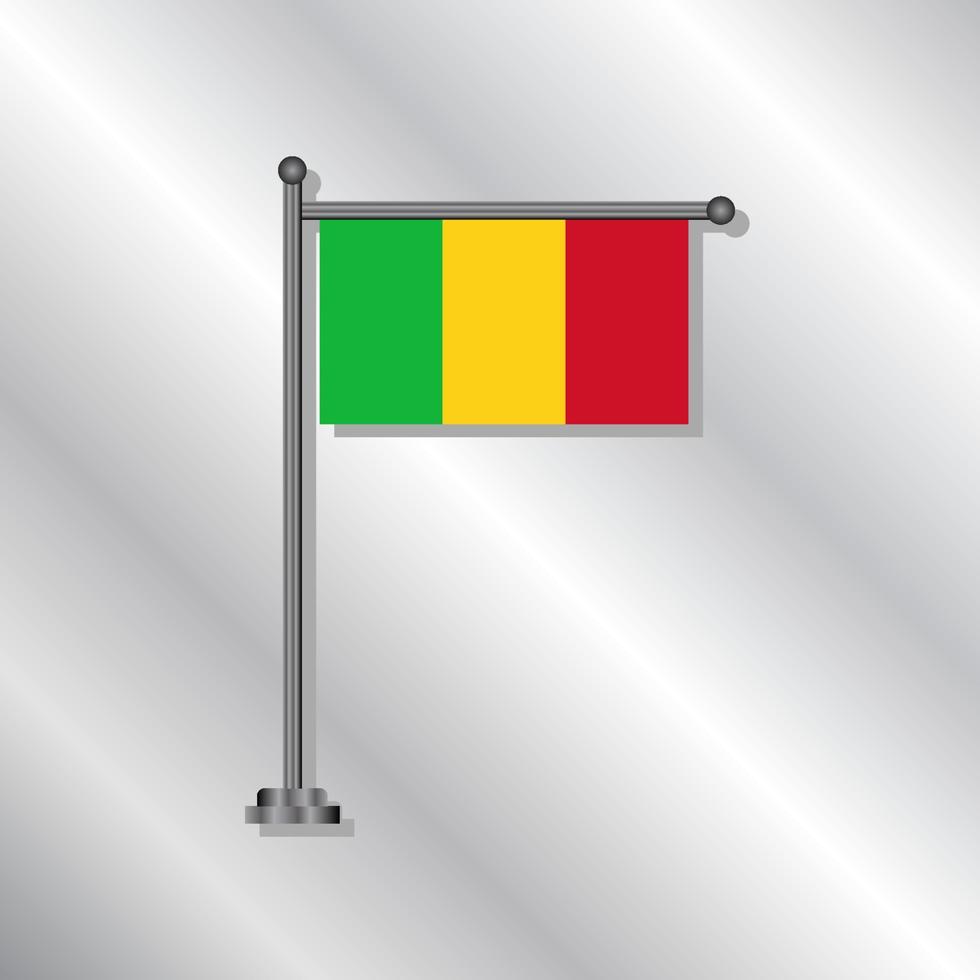 illustration du modèle de drapeau du mali vecteur