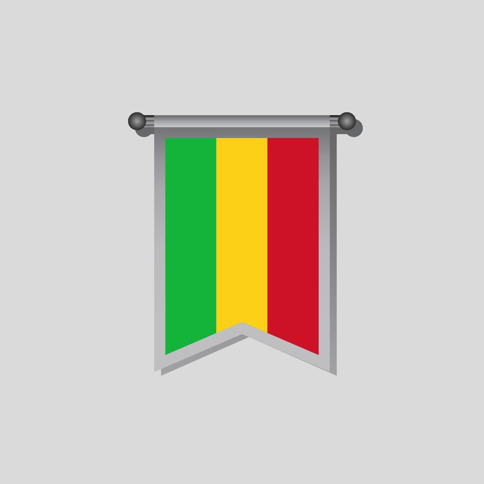 illustration du modèle de drapeau du mali vecteur