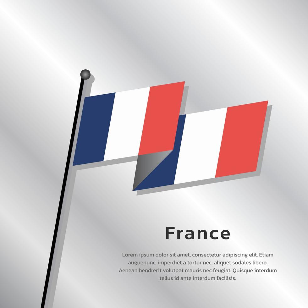 illustration du modèle de drapeau de la france vecteur