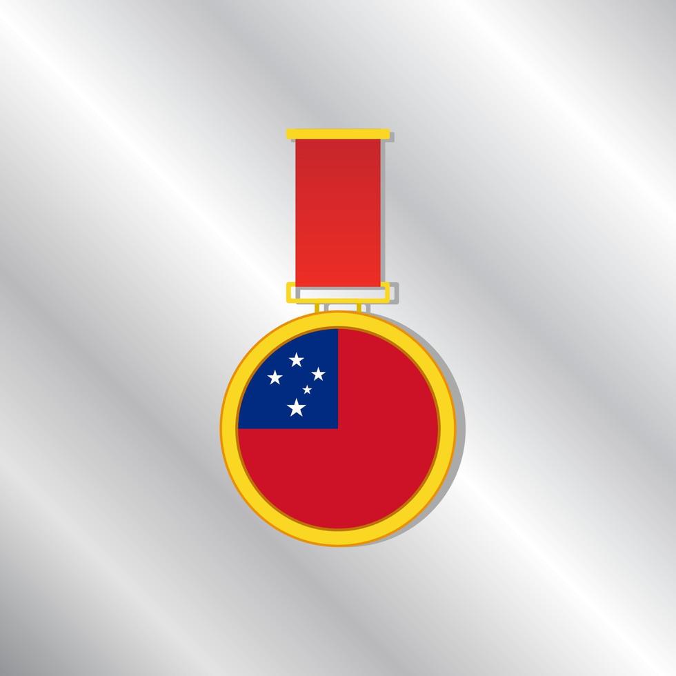 illustration du modèle de drapeau samoa vecteur