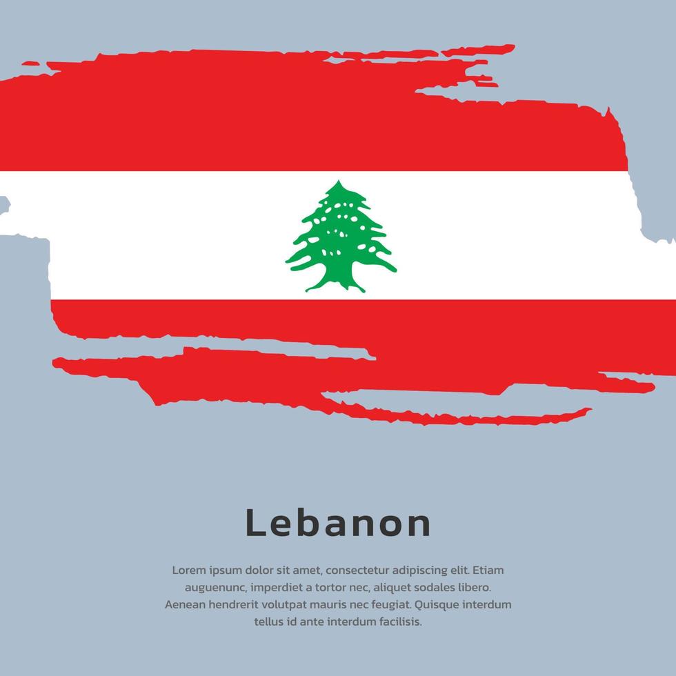 illustration du modèle de drapeau du liban vecteur