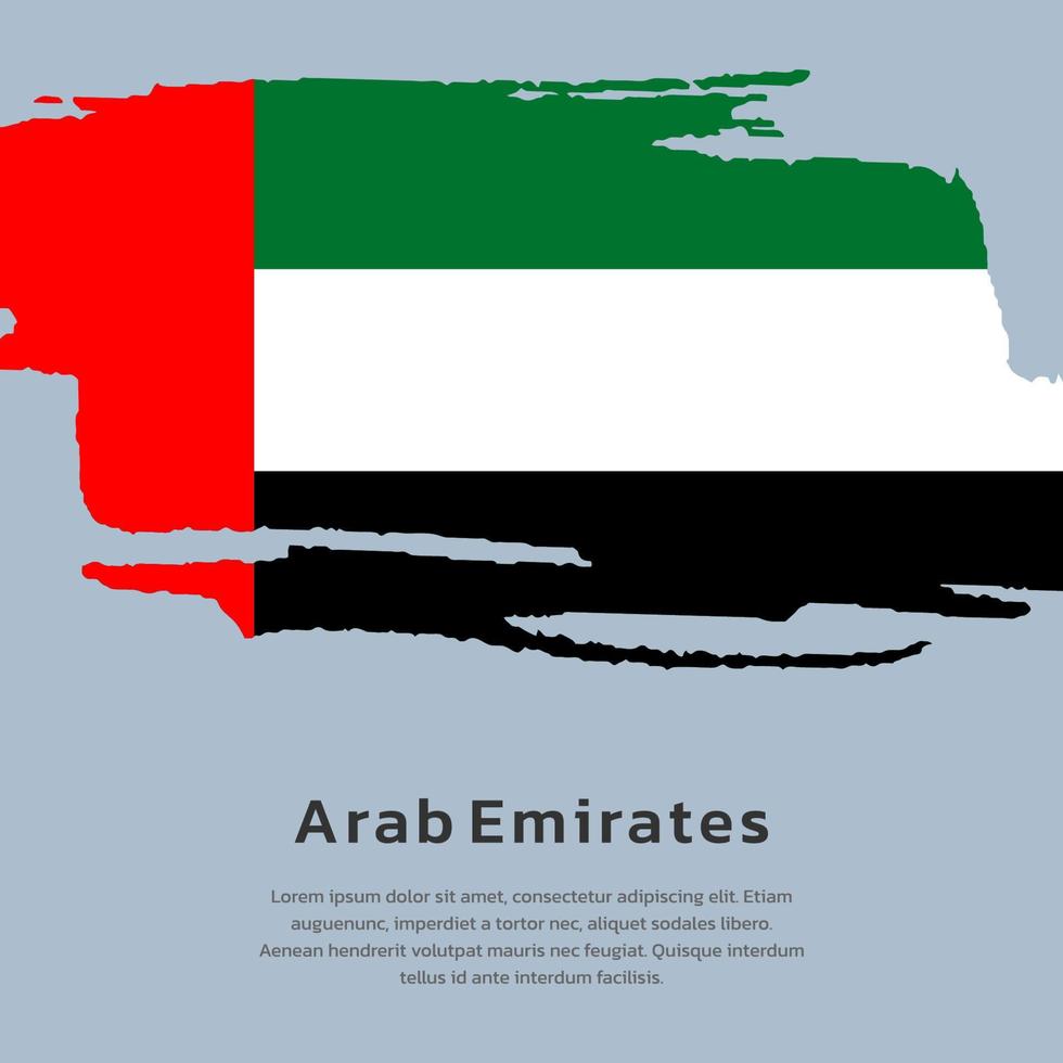 illustration du modèle de drapeau des émirats arabes vecteur