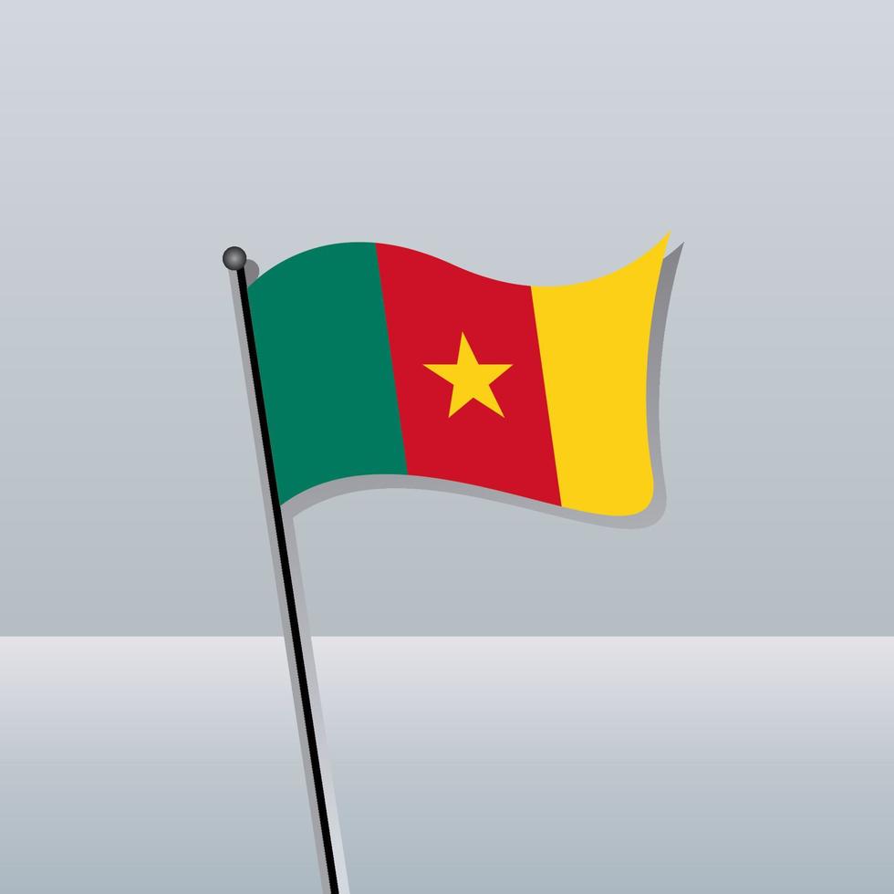 illustration du modèle de drapeau du cameroun vecteur