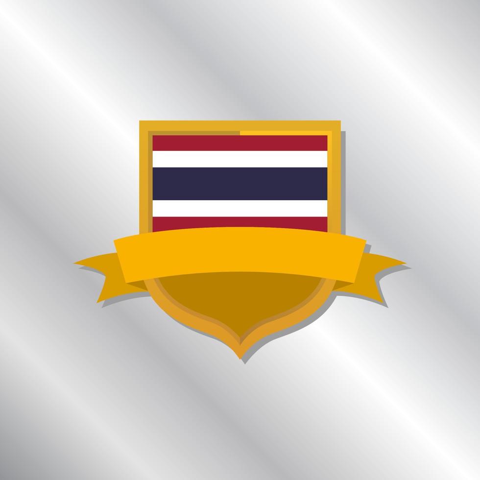 illustration du modèle de drapeau de la thaïlande vecteur