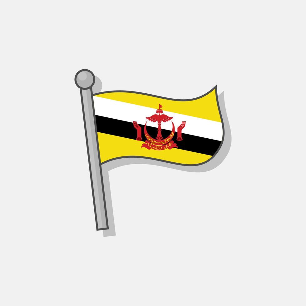 illustration du modèle de drapeau brunei vecteur