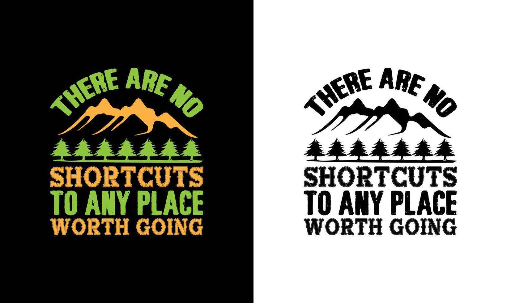 conception de t-shirt de citation de randonnée, typographie vecteur