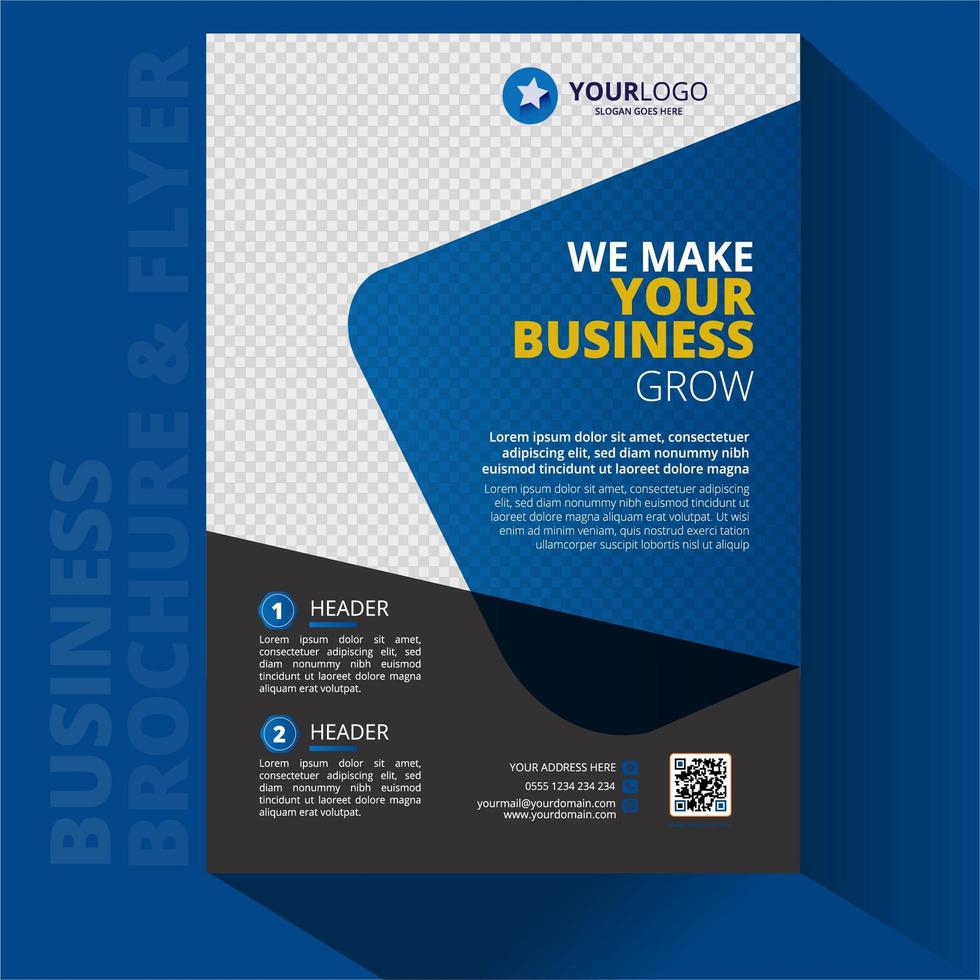 conception de flyer brochure entreprise a4 vecteur