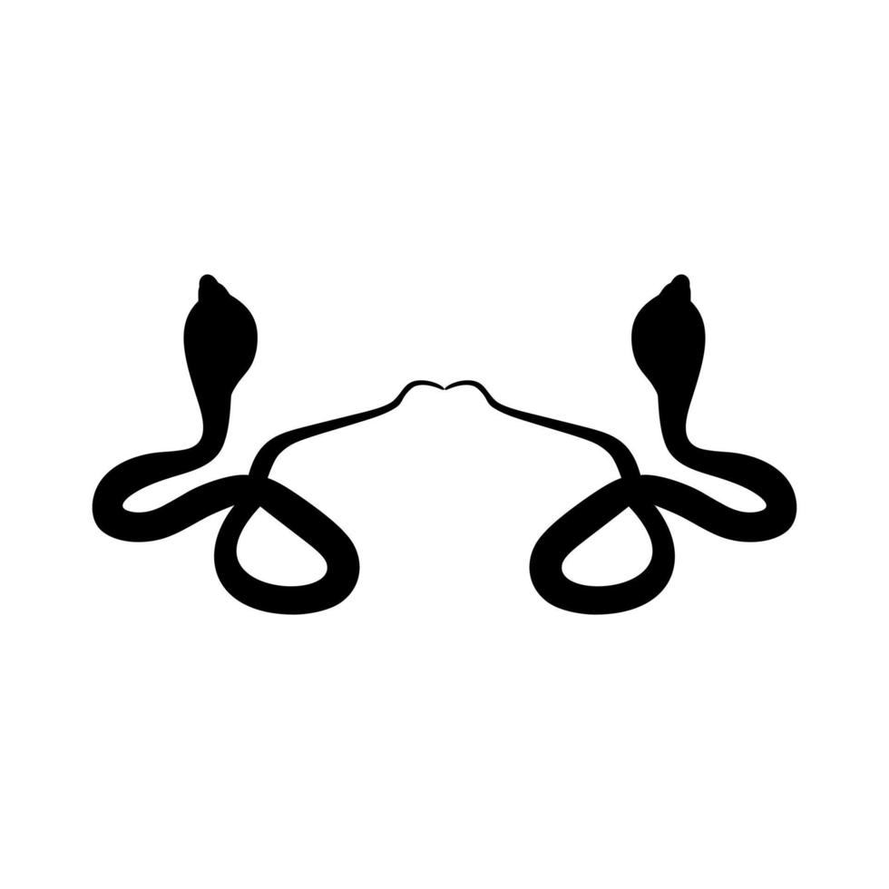 silhouette du serpent cobra pour logo, pictogramme, site Web ou élément de conception graphique. illustration vectorielle vecteur