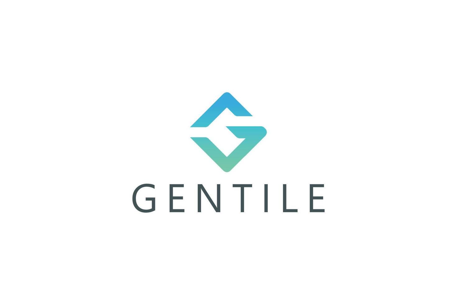 lettre g logo créatif simple et unique vecteur
